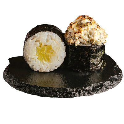 Опаленный ролл с мидиями