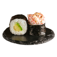 Опаленный ролл с креветками