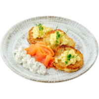 Драники с форелью